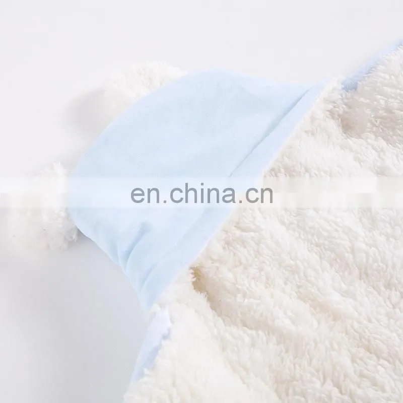 Winter Baby Coral Fleece Warm Blanket Newborns Swaddle Wrap