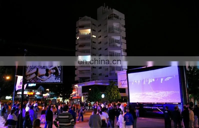24ft strong inflatable projector open air giant movie screen for film festival