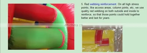 Curve inflatable water slide with pool