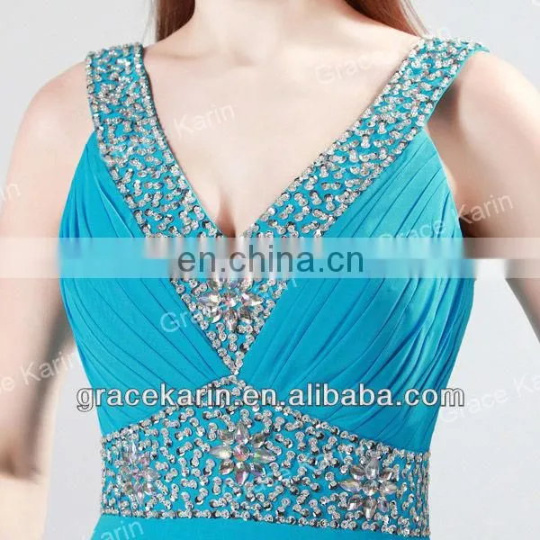 Grace Karin Charming The Turquoise Formal Evening Gown Dresses CL4419