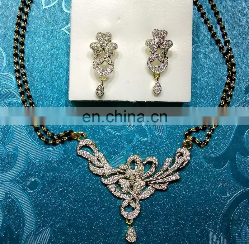Cubic zircon pendant necklace exporter, wedding pendant necklace manufacturer