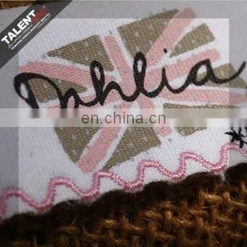 custom private embroidered printed garment woven label