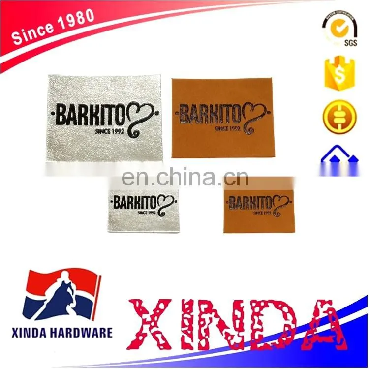 2017 new design fashion hot sales attractive leather label