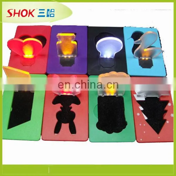 Customized fashion greeting LED credit card light Made in China