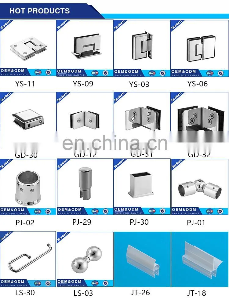 China Factory Balustrade Fittings Stainless Steel SS304 glass door holding clamp with D Shape on stock