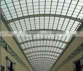 FRP plane skylight /fiberglass Stadium roof plane/ arc-shaped Sun lighting roof