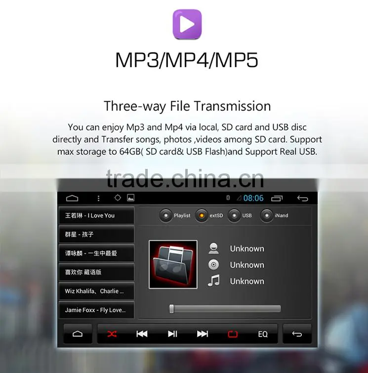 Kaier Factory directly !android 4.4 car dvd player for Classic emgrand +OEM+DVR+Dual core !