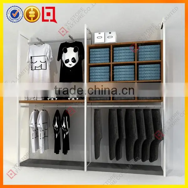 High quality wood garment display rack