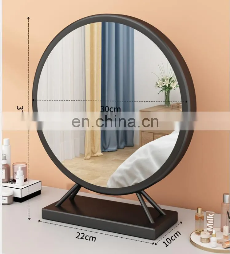 Decorative handmade make up lunar Moon phase mirror set for home makeup mirror with stand