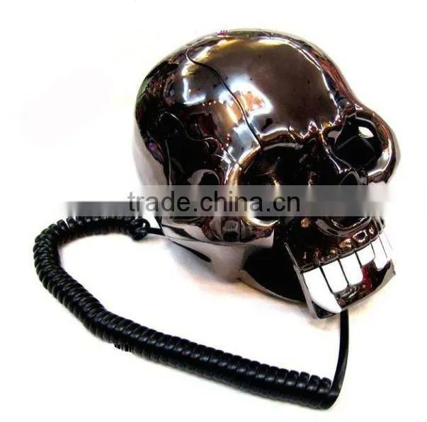 Electronivplating Skull Telephone ,Popular Halloween Telephone
