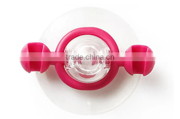 Round Silicone Suction Plastic Toothbrush Holder Hot Selling