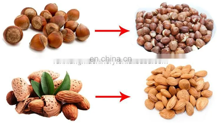 Almond hazelnut shell cracking machine shelling production line 500kg