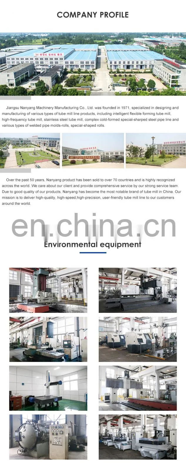 Nanyang erw tube production mill line ss pipe making machine manufacture