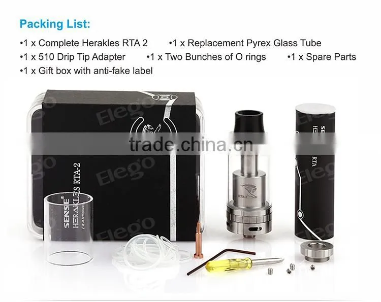 New Arrival e-cig Original Sense Herakles RTA 2, 6ml Sense Herakles RTA 2