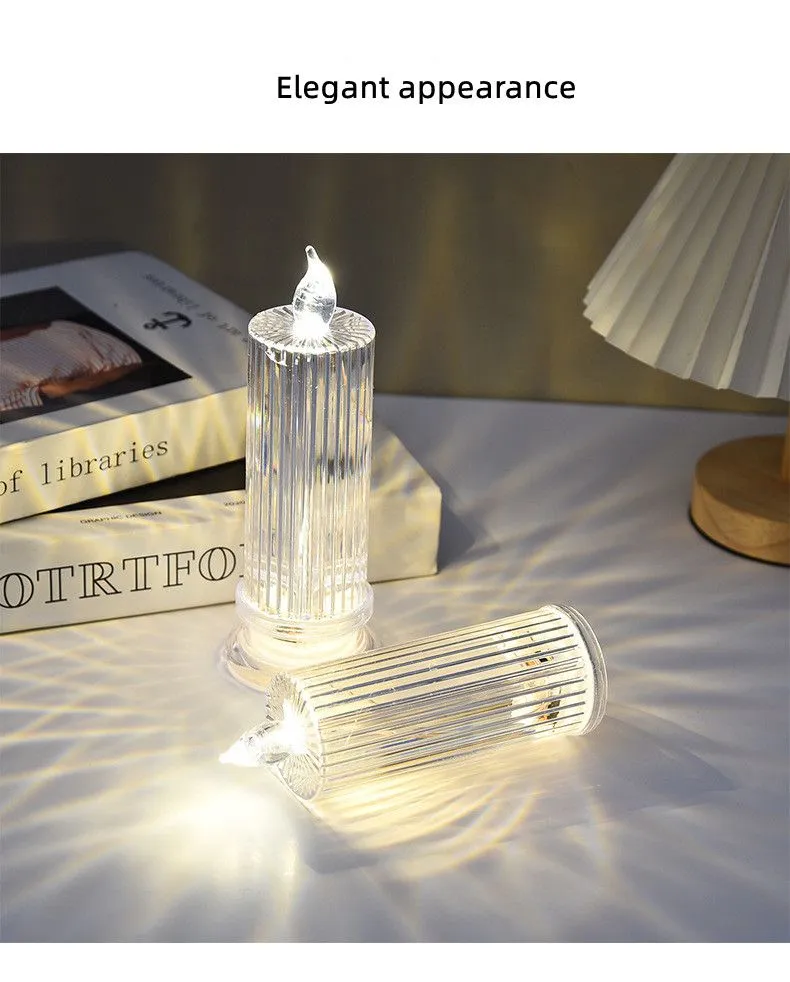 Led Electronic Candle Light Living Room Dining Table Scene Layout Led Night Light