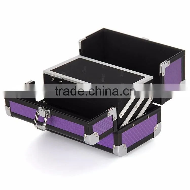 Elegant makeup artist train case travel makeup case