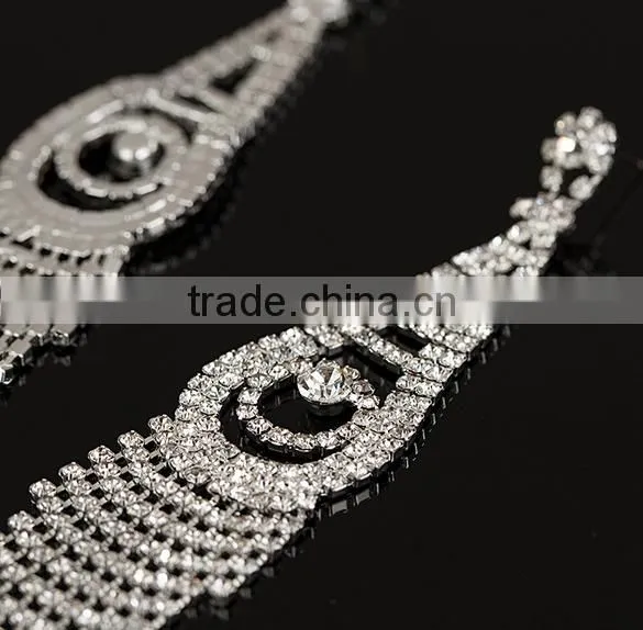 Wholesale fashion Rhinestone Bridal Earrings With tassels Stud Earring