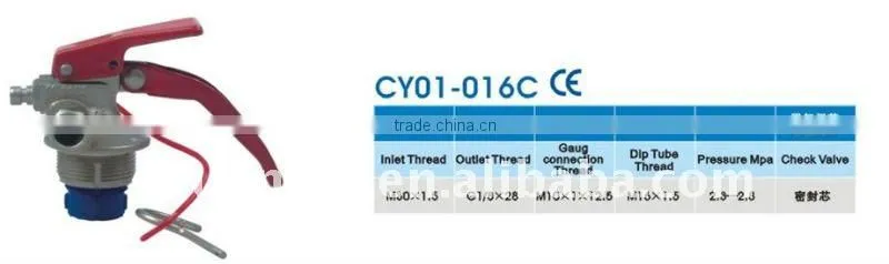 dry powder extinguisher valve