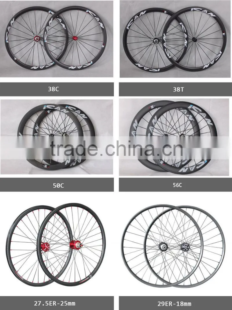 2015 ICANBIKES 700c wheel for carbon road bike,road tubular wheel
