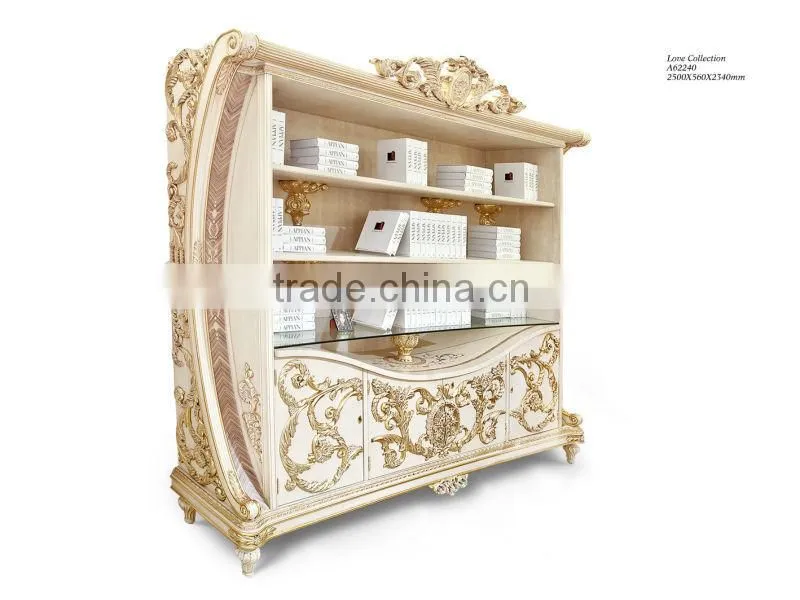 European Style classic style secretary desk chair Study room and King cabinet and study room wallpaper
