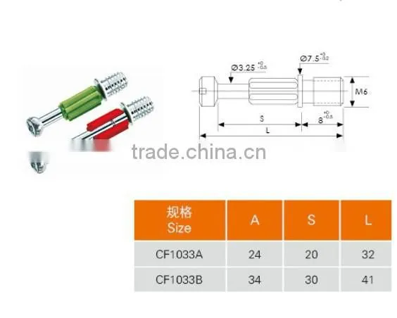 Furniture minifix bolts CF1033