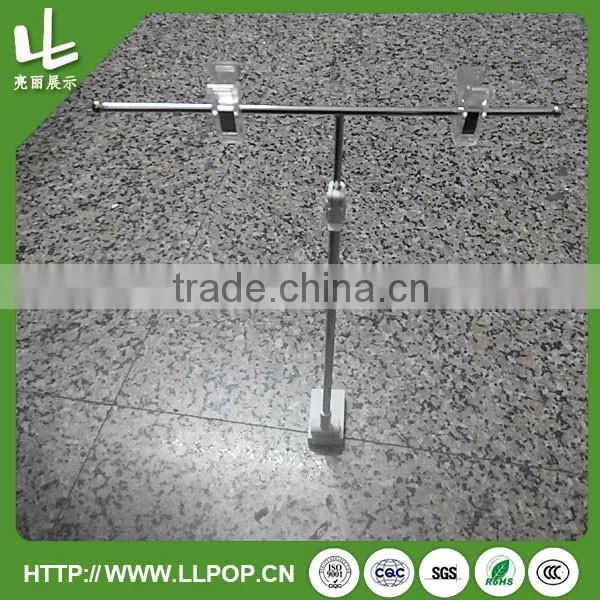Magnetic base L type metal POP or Poster display stand