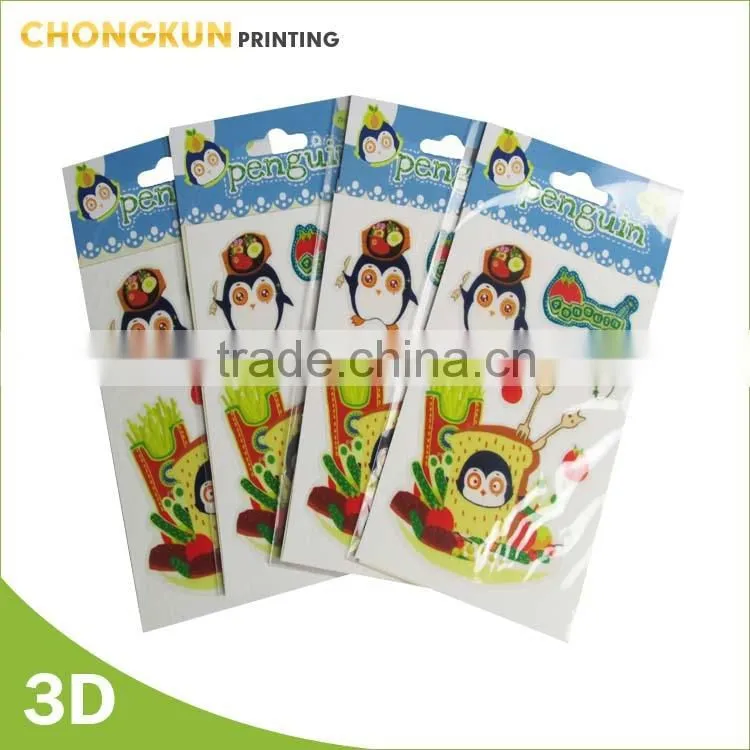 Custom owl waterproof transparent self adhesive sticker label, owl die cut sticker