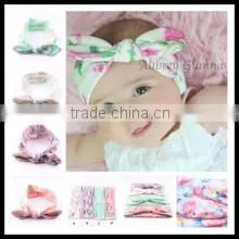 Hot-sales kids crochet Headband for 4th of July fashion baby large bow Hair Bands hair flower wh-1744