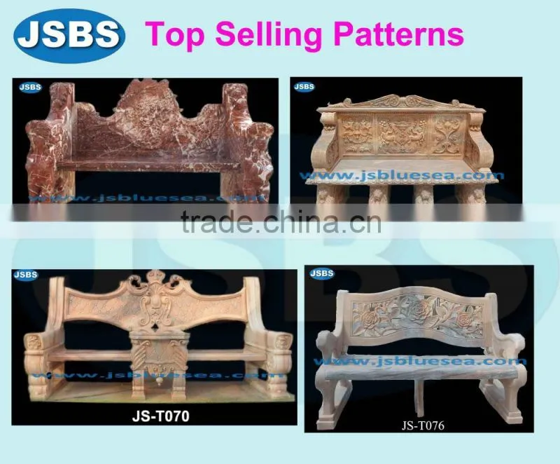 indoor decoration white marble garden bench