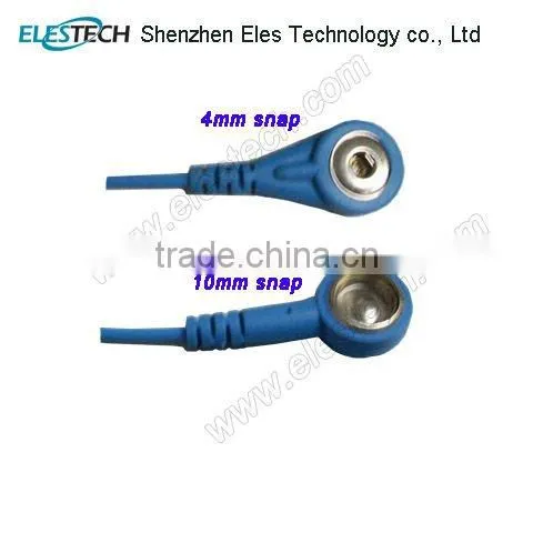 Antistatic ESD ground cord with banana plug or 10mm snap in both side