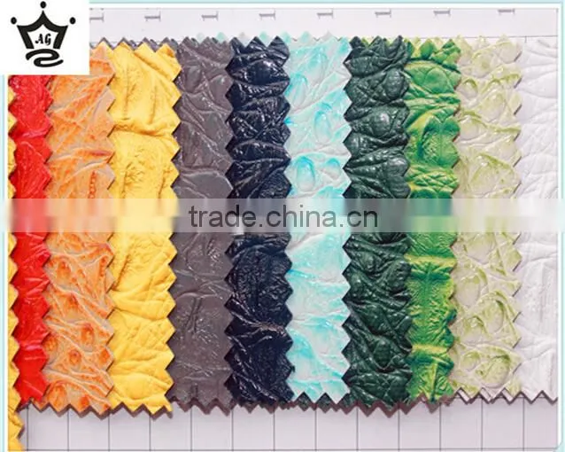 crocodile pattern factory price pvc leather for bags made in china
