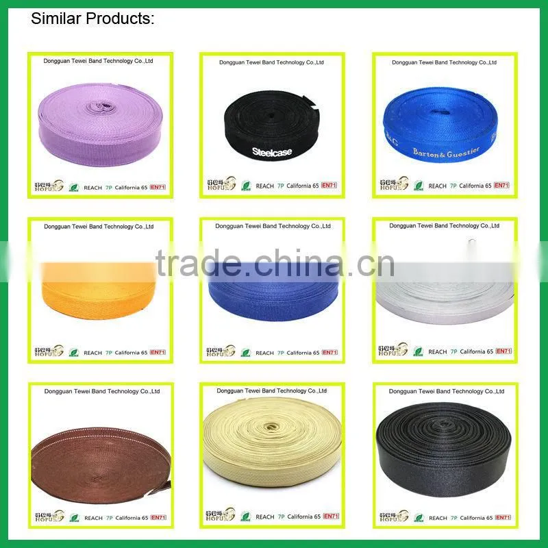 Customized polyester washed web belt striped webbing