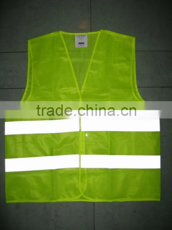 road safety warning red high visibility vest