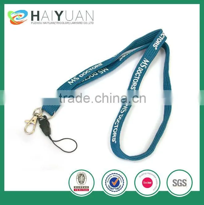 flat tube lanyard with customised logo for sale