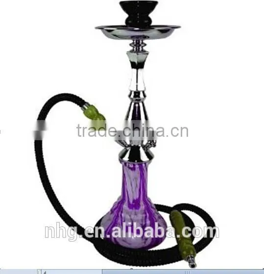 puple soft glass hand blown glass shisha