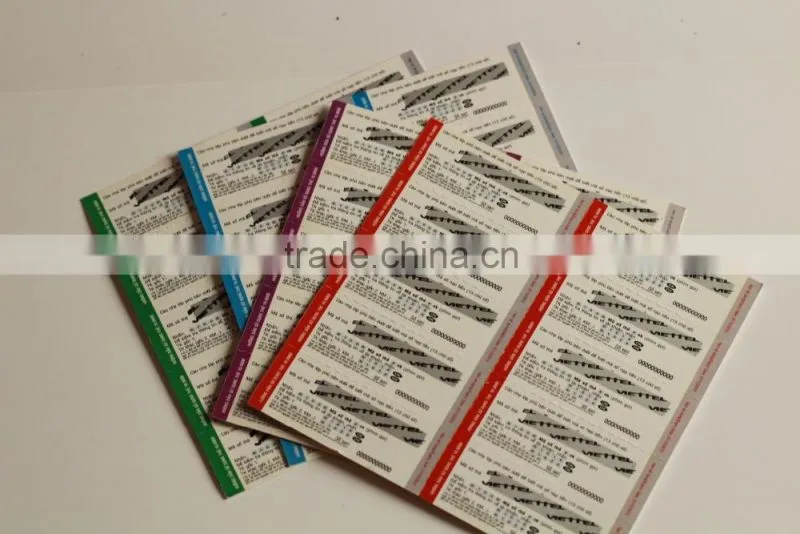 prepaid scratch phone card printing