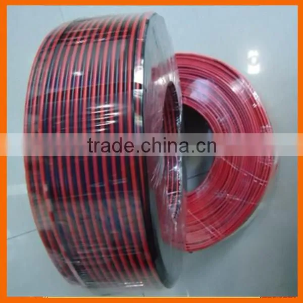 flexible paralleled red black pvc copper cca speaker cable wire