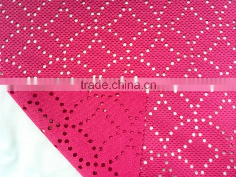 Laser drilling jacquard knitted cloth