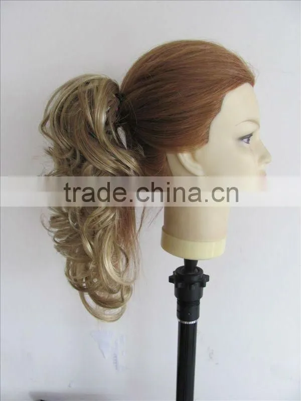 cheap body wave plastic clip in hair extension