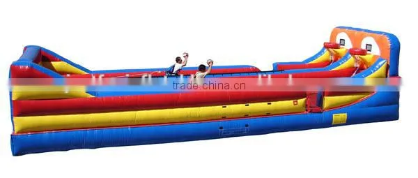 Hot sale Two lane inflatable bungee run,bungee hoop shootout