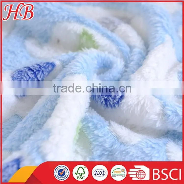 fashion super soft jacquard car coral fleece baby blanket