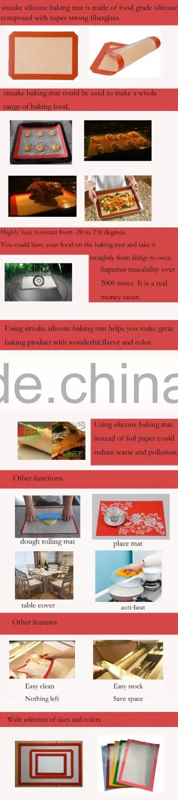 Kitchen craft silicone coating baking mat