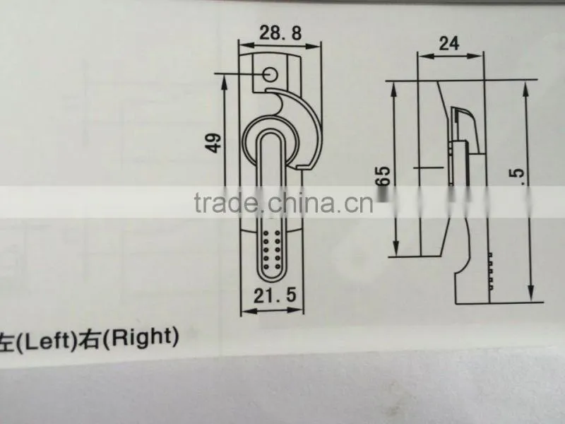 Aluminium Crescent Lock,Window Crescent Lock
