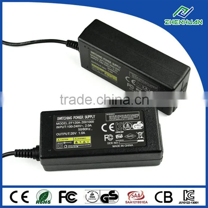 Fiber optic christmas tree power supply 20V 1A DC power adapter with CE KC UL