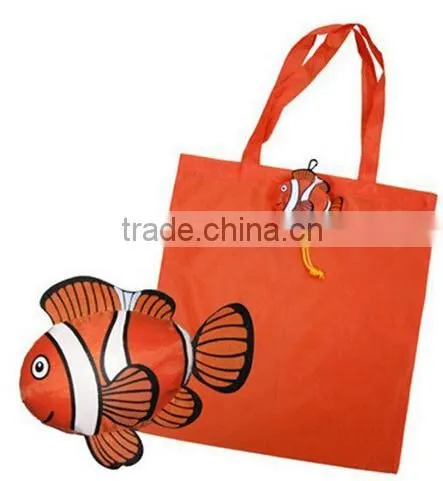 Reusable tote fish shape portable durable foldable shopping bag