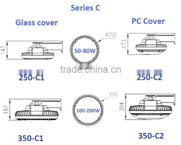 200w UFO LED high bay light, 200w led high bay light industrial warehouse lighting high bay led light