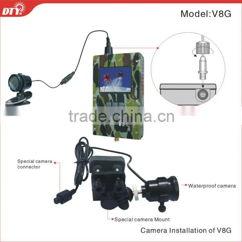 mini portable dvr with monitor, dvr with built-in lcd monitor,V8G