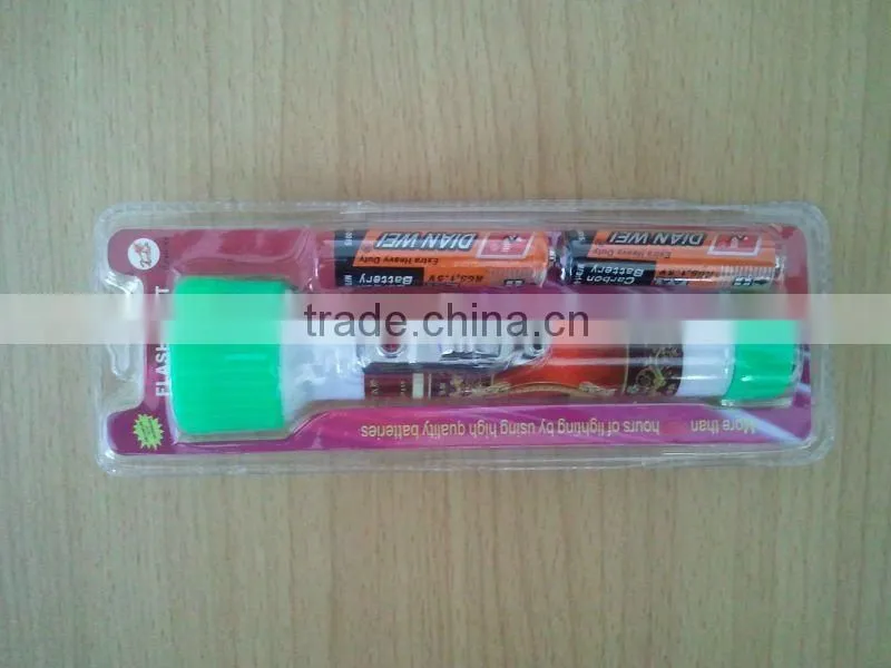 Hot-selling blister packing mini plastic torch