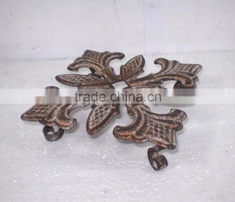 Square Centered Cross Metal Coaster