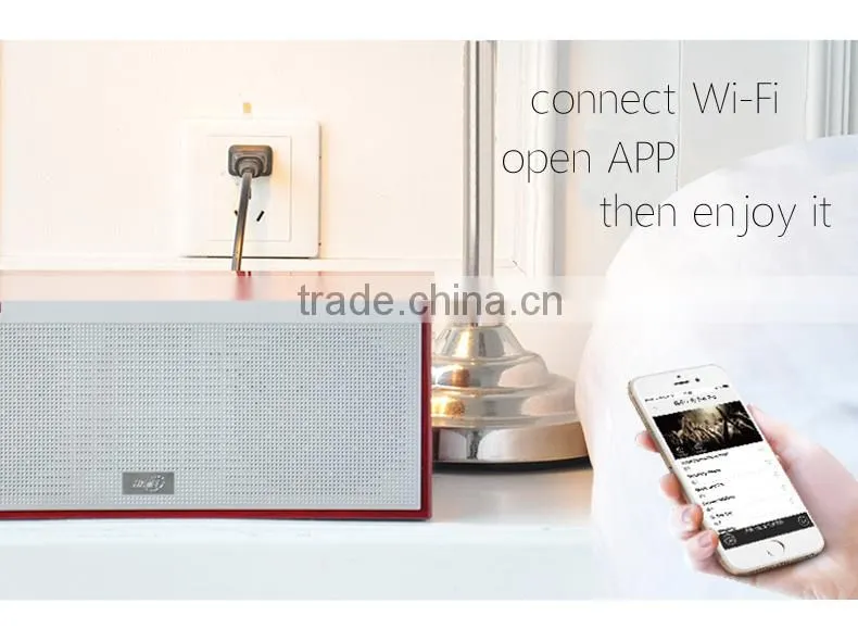 HiFi Stereo Bass WiFi wooden home speaker